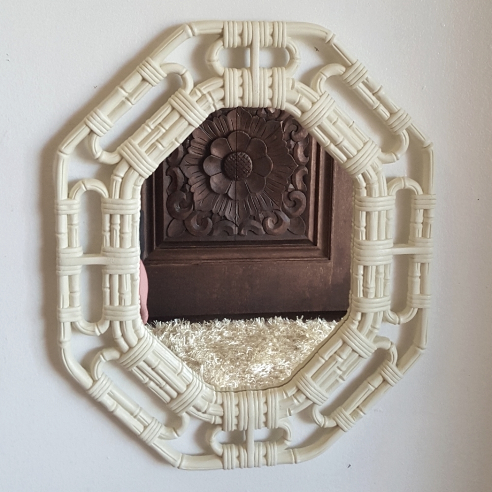 Vintage Homco Faux Bamboo Mirror
